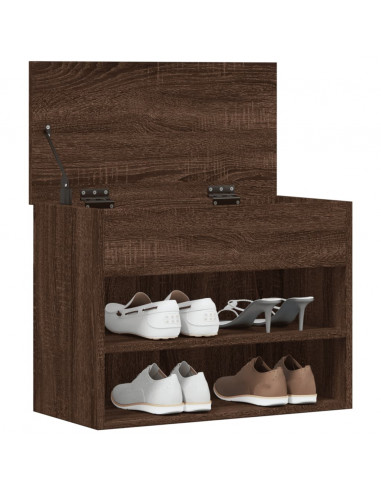 Scarpiera Rovere Marrone 60x30x45 cm in Legno Multistrato