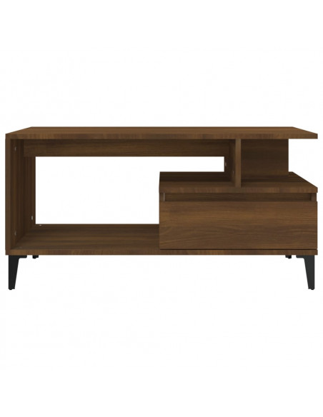 Tavolino Salotto Rovere Marrone 90x49x45 cm Legno Multistrato