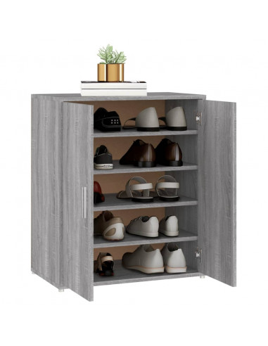 Scarpiera Grigio Sonoma 60x35x70 cm in Legno Multistrato