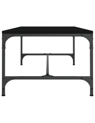 Tavolino da Salotto Nero 100x50x35cm Legno Multistrato