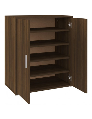 Scarpiera Rovere Marrone 60x35x70 cm in Legno Multistrato
