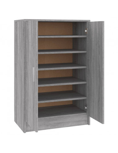 Scarpiera Grigio Sonoma 60x35x92 cm in Legno Multistrato