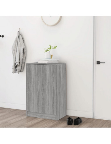 Scarpiera Grigio Sonoma 60x35x92 cm in Legno Multistrato