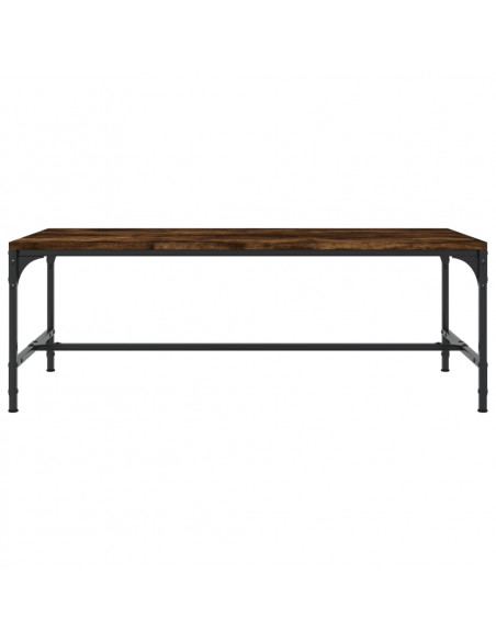 Tavolino da Salotto Rovere Fumo 100x50x35 cm Legno Multistrato