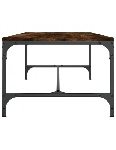 Tavolino da Salotto Rovere Fumo 100x50x35 cm Legno Multistrato