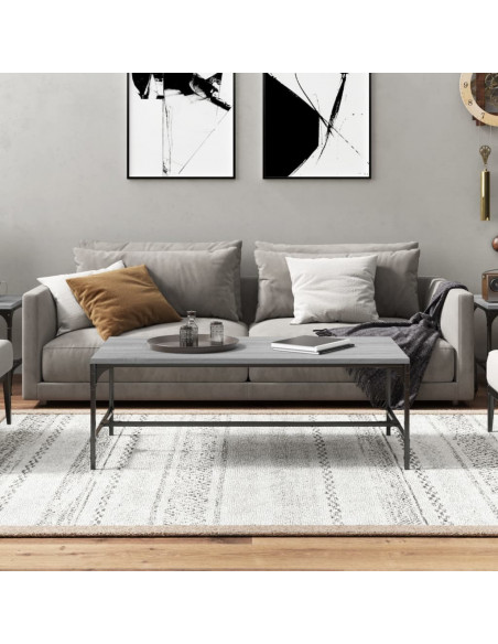 Tavolino da Salotto Grigio Sonoma 100x50x35cm Legno Multistrato