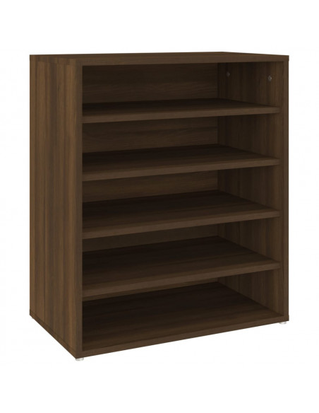 Scarpiera Rovere Marrone 60x35x70 cm in Legno Multistrato