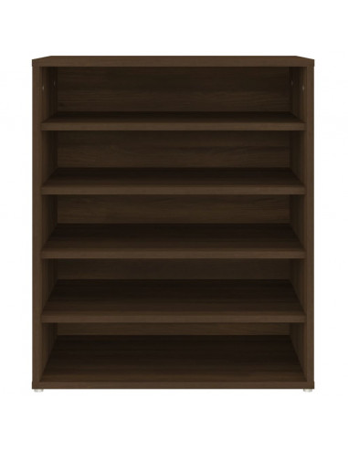Scarpiera Rovere Marrone 60x35x70 cm in Legno Multistrato