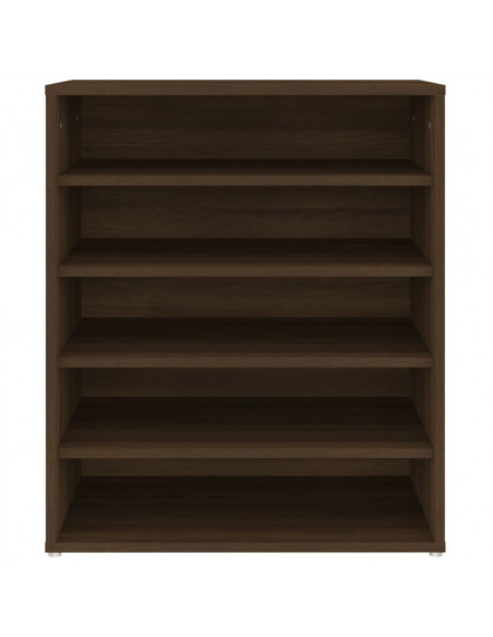 Scarpiera Rovere Marrone 60x35x70 cm in Legno Multistrato