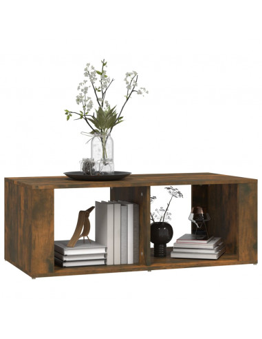 Tavolino da Salotto Rovere Fumo 100x50x36 cm Legno Multistrato