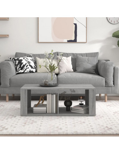 Tavolino da Salotto Grigio Sonoma 100x50x36cm Legno Multistrato