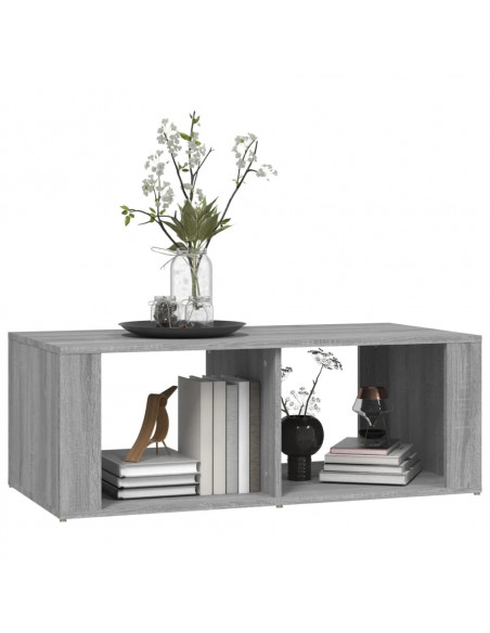 Tavolino da Salotto Grigio Sonoma 100x50x36cm Legno Multistrato
