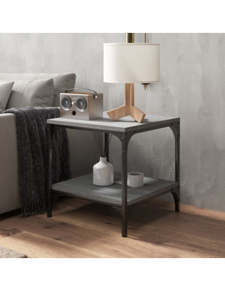 Tavolino da Salotto Grigio Sonoma 50x50x40 cm Legno Multistrato