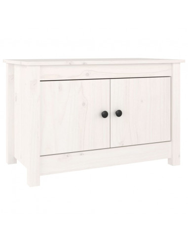 Scarpiera Bianca 70x38x45,5 cm in Legno Massello di Pino