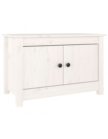 Scarpiera Bianca 70x38x45,5 cm in Legno Massello di Pino