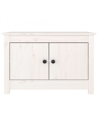 Scarpiera Bianca 70x38x45,5 cm in Legno Massello di Pino