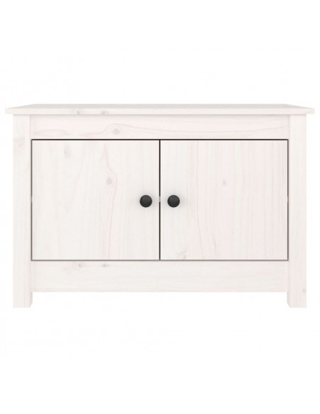 Scarpiera Bianca 70x38x45,5 cm in Legno Massello di Pino