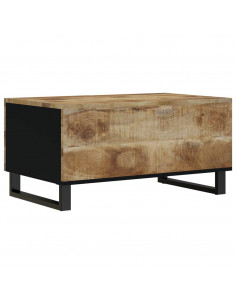 Tavolino da Soggiorno 80x50x40 cm Massello Mango e Multistrato 2