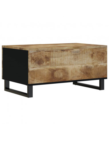 Tavolino da Soggiorno 80x50x40 cm Massello Mango e Multistrato