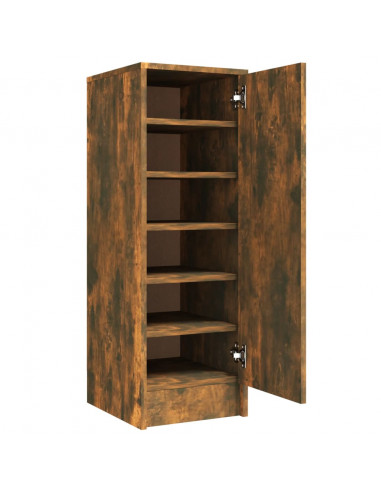 Scarpiera Rovere Fumo 32x35x92 cm in Legno Multistrato