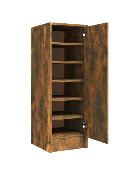 Scarpiera Rovere Fumo 32x35x92 cm in Legno Multistrato
