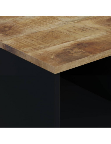 Tavolino da Soggiorno 80x50x40 cm Massello Mango e Multistrato