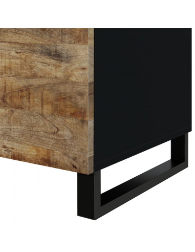 Tavolino da Soggiorno 80x50x40 cm Massello Mango e Multistrato