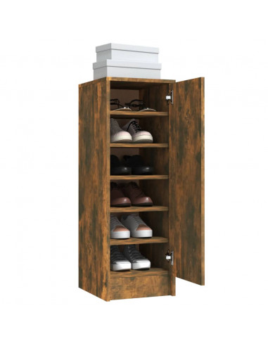 Scarpiera Rovere Fumo 32x35x92 cm in Legno Multistrato
