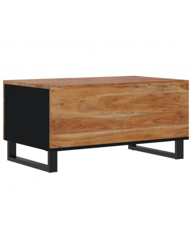 Tavolino da Soggiorno 80x50x40 cm Massello Acacia e Multistrato