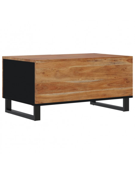 Tavolino da Soggiorno 80x50x40 cm Massello Acacia e Multistrato