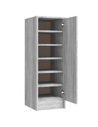 Scarpiera Grigio Sonoma 32x35x92 cm in Legno Multistrato