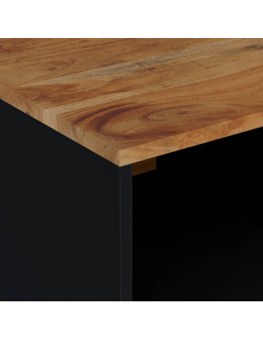 Tavolino da Soggiorno 80x50x40 cm Massello Acacia e Multistrato