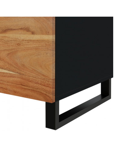 Tavolino da Soggiorno 80x50x40 cm Massello Acacia e Multistrato