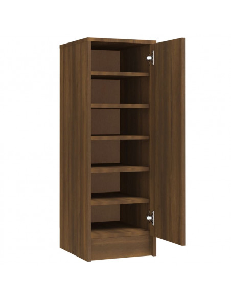 Scarpiera Rovere Marrone 32x35x92 cm in Legno Multistrato