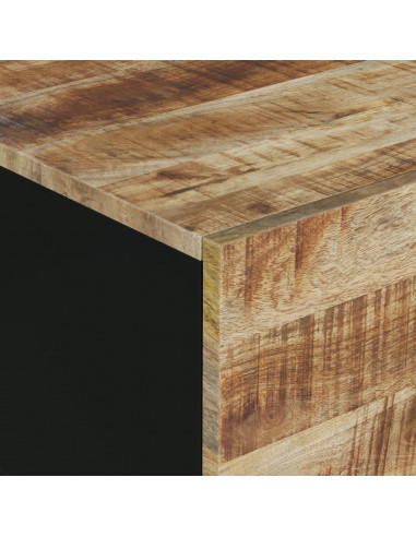 Tavolino da Soggiorno 80x50x40 cm Massello Mango e Multistrato