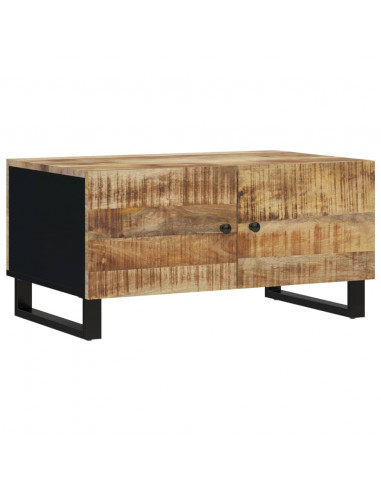 Tavolino da Soggiorno 80x50x40 cm Massello Mango e Multistrato