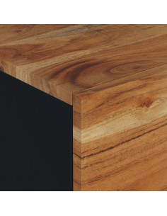 Tavolino da Soggiorno 80x50x40 cm Massello Acacia e Multistrato 2