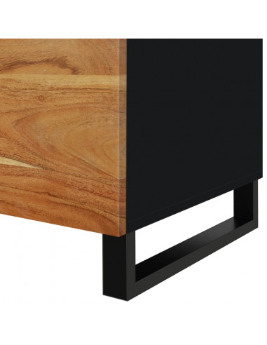 Tavolino da Soggiorno 80x50x40 cm Massello Acacia e Multistrato