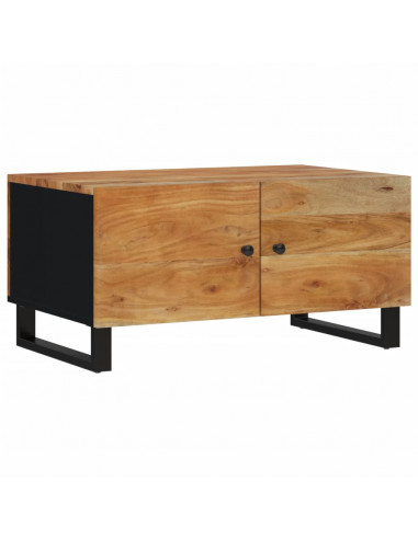 Tavolino da Soggiorno 80x50x40 cm Massello Acacia e Multistrato