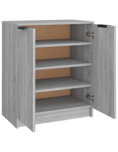 Scarpiera Grigio Sonoma 59x35x70 cm in Legno Multistrato