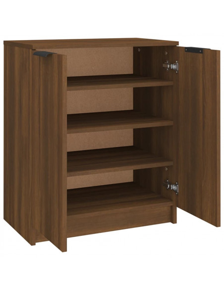 Scarpiera Rovere Marrone 59x35x70 cm in Legno Multistrato