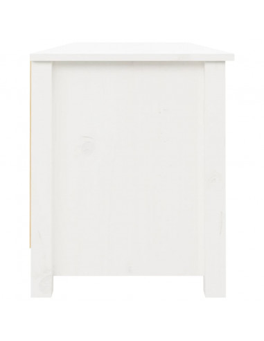 Scarpiera Bianca 110x38x45,5 cm in Legno Massello di Pino