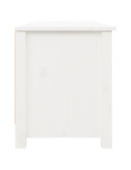 Scarpiera Bianca 110x38x45,5 cm in Legno Massello di Pino