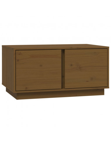Tavolino da Salotto Miele 80x50x40 cm Legno Massello di Pino