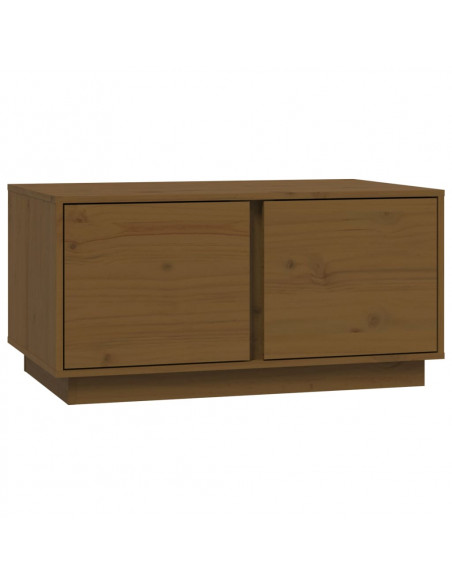 Tavolino da Salotto Miele 80x50x40 cm Legno Massello di Pino