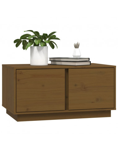 Tavolino da Salotto Miele 80x50x40 cm Legno Massello di Pino