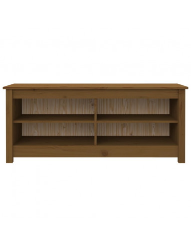Scarpiera Miele 110x38x45,5 cm in Legno Massello di Pino