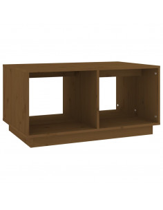Tavolino da Salotto Miele 80x50x40 cm Legno Massello di Pino 2