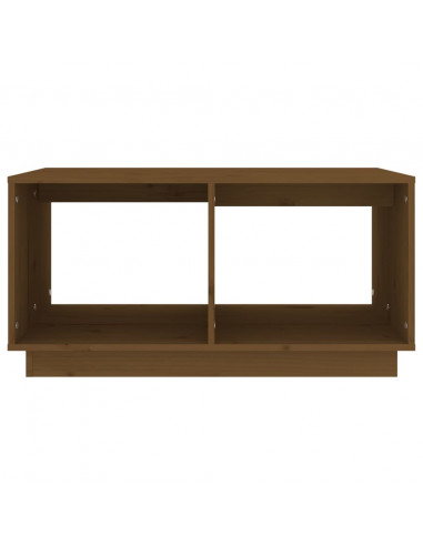 Tavolino da Salotto Miele 80x50x40 cm Legno Massello di Pino