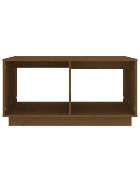 Tavolino da Salotto Miele 80x50x40 cm Legno Massello di Pino